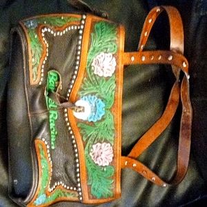 Montana leather Barrel Racing purse